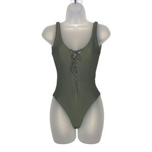 Onia Bridget Sage One-Piece Textured Swimsuit